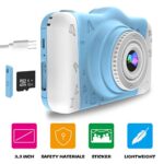 WOWGO Kids Digital Camera – 12MP Children’s Camera with Large Screen for Boys and Girls, 1080P Rechargeable Electronic Camera with 32GB TF Card