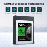 512GB CFexpress Type B Memory Card, Raw 8K Video Recording,up to 1700MB/s Read, 1600MB/s Write, Compatible with Nikon Z6/Z7/D6,Canon EOS-1DXMark III/EOS-R5,Panasonic S1/S1R,DJI Ronin 4D