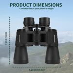NOBLEDUCHESS 20×50 High Power Binoculars for Adults with Low Light Night Vision, Compact Waterproof Binoculars for Bird Watching Hunting Travel Football Games Stargazing with Carrying Case and Strap