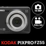 KODAK PIXPRO Friendly Zoom FZ55-BK 16MP Digital Camera with 5X Optical Zoom 28mm Wide Angle and 2.7″ LCD Screen (Black)