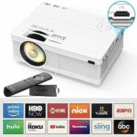 Mini Projector 7500Lumens Portable Projector Full HD 1080P Supported, Home Theater Projector Compatible with TV Stick, Phone, Games, HDMI, AV