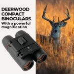 Deerwood Compact Binoculars for Adults – Powerful Magnification Small Binoculars for Bird Watching – Lightweight and Easy to Carry Hunting Binoculars Ideal for Sightseeing, Camping