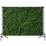 7x5FT Soft Fabric/Polyester Nature Spring 3D Green Leaves Theme Photo Background Wedding Birthday Party Newborn Baby Shower Photography Backdrops Zoo Decor Shoot Props Bannner