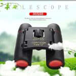 Portable Mini Binoculars,30×60 Zoom Wide View Angle Folding Binoculars Telescope with Low Light Night Vision for Outdoor Bird Watching Camping Hiking Traveling