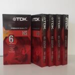 TDK 5 Pack T-120 VHS Premium Quality HS Video Tape- 120 minute/6 hour. Discontinued by Manufacturer