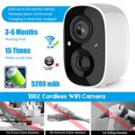 HAWKRAY Wireless Outdoor Security Camera with Spotlight, 1080P Battery Powered WiFi Surveillance Cameras for Home Security System, Night Vision, Motion Detection, 2-Way-Talk, IP65 Weatherproof