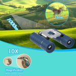 Binoculars for 10×22 Compact Mini Pocket High Powered Binoculars, Waterproof Small Binoculars for Bird Watching, Hunting, Traveling, Sightseeing, Concert.Blue