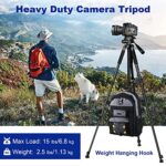 Camera Tripod, 67″ Tripod for Camera Stand, Heavy Duty Tripod with Remote & Travel Bag for Projectors, Lasers, DSLR, Webcam, Aluminum Phone Tripod for Video Recording Photo Vlogging