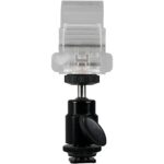 Nanlite Pavotube Transparent Polycarbonate Clip and Mini Ball Head with Hot Shoe Adapter and 1/4”-20 Mount