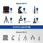 NEEWER Pro Version 61 in 1 Action Camera Accessory Kit Compatible with GoPro Hero 11 10 9 8 7 6 5 4 GoPro Max GoPro Fusion Insta360 DJI Osmo Action Action 2 AKASO and More