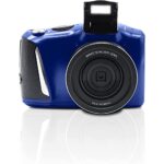 Minolta MND50-BL 48 MP 4K Ultra HD 16X Digital Zoom Digital Camera (Blue) Bundle with Deco Photo Point and Shoot Field Bag Camera Case (Black/Red)
