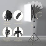 ShowMaven Lighting Kit Photography, 6.5ft x 10ft Background Support System and Umbrellas Softbox Continuous Lighting Kit for Photo Studio Product, Portrait and Video Shoot Photography