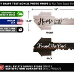 Real Estate Testimonial Social Media Photo Prop Frames, Sturdy Corrugated Plastic 2 Designs on 1 Frame (Sign 23×15 & Key 31×12, Sign – Got Keys/Adventure & Key – Found the One/Home Sweet Home) (TPF)