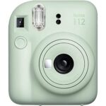 Fujifilm Instax Mini 12 Instant Camera, Mint Green Camera with 40 Photo Sheets, Cleaning Cloth, and INSTAX UP App, Portable, Easy to Use, Automatic Settings, Front Mirror for Selfies, 2 AA Batteries