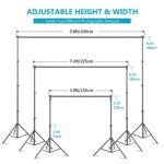 NEEWER Complete Photography Lighting Kit with Backdrops: 8.5ftx10ft Backdrop Stand/800W Equivalent 5500K Umbrellas Softbox Continuous Lighting Kit/42 inch Reflector/Tripod/Carry Bag for Studio