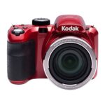 Kodak AZ421 PIXPRO Astro 16MP Digital Camera (Red) Bundle with Memory Card, Rechargeable Battery and Charger Kit Compatible with Casio NP-40 and Kodak LB-060, and Holster Camera Case (4 Items)