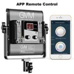 GVM 3 Pack LED Video Lighting Kits with APP Control, Bi-Color Variable 2300K~6800K with Digital Display Brightness of 10~100% for Video Photography, CRI97+ TLCI97 Led Video Light Panel +Barndoor