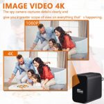 Spy Camera Wireless Hidden WiFi Camera with Remote View – 4K UHD – Spy Camera Hidden Camera Charger – Spy Camera Wireless – USB Hidden Camera – Nanny Cam Hidden Camera – Premium Security Camera