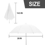 Cosmos 2 Pack Photography Light Reflector Umbrella 20 Inch / 50cm Diameter White Translucent Soft Umbrella Photography Photo Video Studio Mini Lighting Diffuser for Portrait & Product Studio Shooting