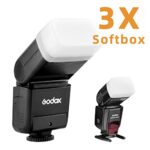 Camera Flash Bounce Diffuser Light Softbox [3-Pack] for speedlight Photography Accessories Compatible with Canon 560 565EX 580EX Godox V850 V860 TT600 TT685