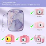 Fintie Kids Camera Case Compatible with Seckton/GKTZ/WOWGO/OMZER/Suncity/Agoigo/Ourlife/Rindol/Unicorn Toys Digital Camera & Video Camera, Hard Carrying Bag with Inner Pocket, Lilac Marble