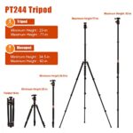 PHOPIK 77″ Camera Tripod,Travel Tripod for DSLR,Professional Tripod with 360 Degree Ball Head,Camera Tripods & Monopods with Carry Bag for Camera, Ipad,Phone,Lightweight Load up to 17.6 Pounds