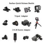 Universal Action Camera Accessory Kit for GoPro Hero 11 10 9 8 7 6 5 Blcak Go pro Max Insta360 One R/X2/X3 DJI OSMO Action 2 3 AKASO Sony APEMAN Sports Cam, Helmet Base Adhesive Tripod Adapter Mount