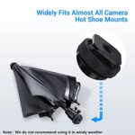 DSLR Mirrorless Camera Hot Shoe Umbrella Rain Cover Protector Sunshade for Canon Rebel T8i T7 T7i EOS 90D 80D 2000D 5D Mark IV III Nikon Z7II Z6II Z6 Z7 Z5 Z50 D780 D850 D7500 D7200 D5600 D3500 & More