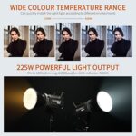 FEELWORLD FL225B 2700K~6500K Bi-Color Video Studio Light 225W Continuous Lighting CRI96+ TLCI97+ 64500lux@1m for Film, Live Streaming, Videography, Photography, Wedding, Interview