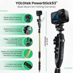 PowerStick 53″ Stick Only GoPro Boat Mount & Constant Power YOLOtek VeteranOwned. Go Pro Camera Bass Boat Accessories. GoPro Mount for Go Pro Hero 11 DJI & All Action Camera. Fishing Camera Power Pole