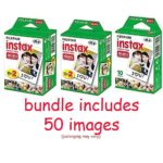 Fujifilm Instax Mini 12 Instant Camera with Fujifilm Instant Mini Film (50 Sheets) with Accessories Including Compatible Case with Strap, Lenss Photo Album, Stickers, Frames Bundle (Clay White)