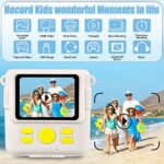 Instant Print Camera, Kids Camera 1080P HD Digital Camera with 32G SD Card, 3 Rolls Photo Paper & 6 Color Pencils for Age 6-12 Boys and Girls Birthday Gifts Photo and Video Recording