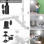 LimoStudio [2 Pack] LED Light Panel with Gooseneck Extension Adapter, Mini Table Top Light Stand, and Mounting Clamp, Photo Video Lighting Kit, Photo Studio, AGG2205