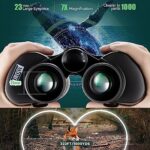 7×50 HD PORRO Prism Professional Binoculars for Adults with BAK4 Prism FMC Lens, Waterproof Compact Binoculars for Bird Watching Hunting Travel Stargazing Outdoor with Carrying Case