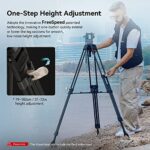 SmallRig FreeBlazer Heavy-Duty Carbon Fiber Tripod, 72″ Video Bowl Tripod with One-Step Locking System, Load up to 55 lbs, for Camera, Camcorder-4167