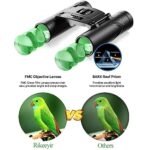 Rikeeyir 8×21 Small Compact Binoculars for Kids Concerts, Theater, and Travel – Lightweight Mini Pocket Folding Binoculars with Fully Coated Lens for Bird Watching, Hiking, and More (0.38lb)