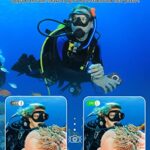 Underwater Camera, 4K 48MP Autofocus Waterproof Digital Camera with Selfie HD Dual Screens, 11FT 16X Digital Zoom Waterproof Camera with 64GB Card, Fill Light Underwater Camera for Snorkeling