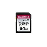 Transcend 64GB SDXC 330S Memory Card UHS- I, U3, V30, A2, 4K, Full HD – TS64GSDC330S