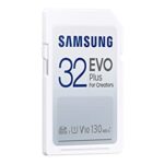 SAMSUNG EVO Plus Full Size 32 GB SDHC Card 130MB/s Full HD & 4K UHD, UHS-I, U1, V10 (MB-SC32K/AM)