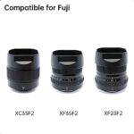 AMZPILOT Bayonet Square Camera Lens Hood Shade Fit for Fujifilm Fuji Fujinon XF 35mm f/2 R WR XF35mmF2, XF 23mm f2 R WR XF23mmF2 and XC 35mm F2 XC35mmF2 Lens Replace for Fujifilm LH-XF35-2