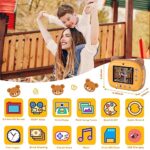 Kids Instant Camera for 3-12 Years Old Kids Toddlers Childrens Boys Girls Christmas Birthday Gifts 2.0 Inch Screen 12MP / 1080P HD Video Camera Baby Instant Print Digital Camera