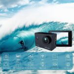 SJCAM SJ4000 Action Camera 4K30fps WiFi Camera, 40MP UHD image, 170°FOV 5X Digital Zoom, Stabilization, Underwater 98ft Waterproof Camera with 2 Batteries,32G SD Card and Helmet Mount Accessories Kits