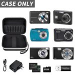 Grapsa Digital Camera Case for CAMKORY/for Kodak Pixpro/for VAHOIALD/for Sony DSCW800 830/ for Canon PowerShot 180 190. Kids Vlogging Cameras Storage Holder for Accessories (Box Only)-Black