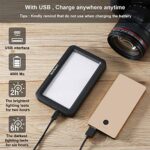SURBORT Camera Light/Video Light,Ultra-Thin LED Portable Photography Light,Two-Color dimmable Button Light,Fill Lamp,Built-in LCD Display,Rechargeable 4000mAh Battery+Camera Hot Shoe Mount