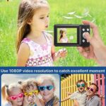Digital Camera, Kids Camera FHD 1080P 44MP Compact Digital Camera with 32GB SD Card Small Vlogging Camera 16X Digital Zoom, Mini Point and Shoot Camera Gift for Kids Boys Girls Teens Students – Black