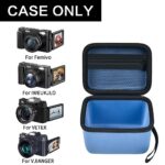 Vlogging Camera Case Compatible with Femivo/for IWEUKJLO/for VETEK/for OIEXI 4K 48MP Digital Cameras for Youtube. Vlog Camera Carrying Storage for Lens, Cable and Other Accessories – Blue