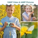 Digital Camera 1080P 44MP Kids Camera Digital Point and Shoot Camera with 32GB Memory Card,16X Zoom Vlogging Camera for Children Boys Girls Students