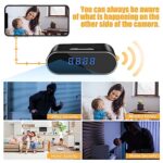 1080P Hidden Camera WiFi Spy Camera Hidden Camera Clock Wireless Mini Home Security Camera Small Secret Camera Nanny Spy Cam Surveillance Camera with APP 140 Wide Angle Night Vision Motion Detection