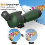 IBQ Spotting Scopes 20-60×85 with Tripod,Smartphone Adapter and Carring Bag?BAK4 High Definition Waterproof Spotter Scopes for Bird Watching Target Shooting Hunting Wildlife Scenery