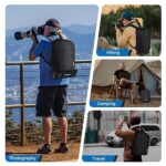 EMART Camera Backpack with Removable Padded Dividers and Rain Cover, Camera Bag for SLR DSLR Mirrorless, Waterproof Camera cases for Sony Canon Nikon, Tripod, 13″ Laptop (Only Camera Backpack)